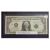 1995 $1 Federal Reserve Note - Error Note