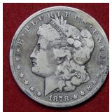 1878 Morgan Silver Dollar Coin 8 Tail Feathers