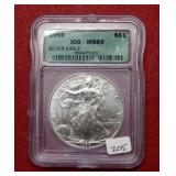 1998 Silver Eagle 1oz ICG MS69