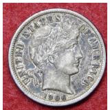 1906 D Barber Silver Dime