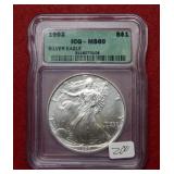 1993 Silver Eagle 1oz ICG MS69