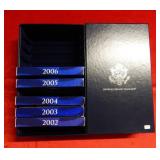 (5) 2002 to 2006 US Mint Sets with free box