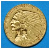 1929 $2.50 Indian Gold Coin