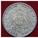 1911 German 3 Mark Silver Commemorative