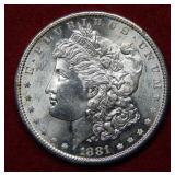 1881 S Morgan Silver Dollar Coin