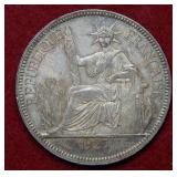 1927 Indo China France Silver Coin