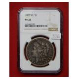 1889 CC Morgan Silver Dollar NGC VF 25