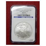 2008 W Silver Eagle REV of 07 NGC MS70