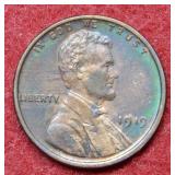 1919 Lincoln Wheat Cent - Red & Brown