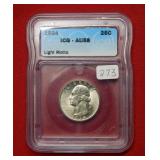 1934 Washington Silver Quarter ICG AU58