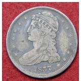 1837 Capped Bust Half - Reeded Edge