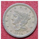 1851 Coronet Half Cent