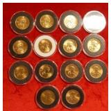 (14) Sacagawea Dollars - Assorted Dates - BU