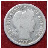 1900 S Barber Silver Dime