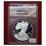 2011 W Silver Eagle 1oz ANACS PR70 DCAM