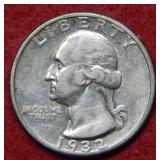 1932 S Washington Silver Quarter