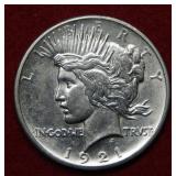 1921 Peace Silver Dollar Coin