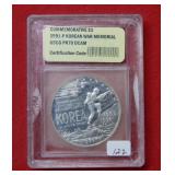 1991 P Korean War Memorial Silver Dollar***