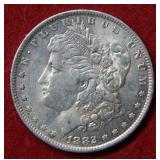 1882 O/S Morgan Silver Dollar Coin