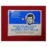 Miniature JFK 14K Gold Medal
