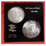 1887 Morgan & 1987 Silver Eagle