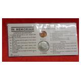 Silver Kennedy and Lincoln Cent In Memoriam set