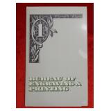 1981 Partial Uncut Sheet of $1 Fed Res Notes