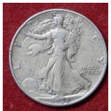 1938 Walking Liberty Silver Half Dollar