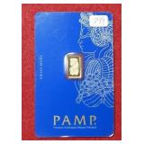 PAMP 1 gram 999.9 Gold Bar***