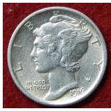 1916 Mercury Silver Dime