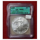 2005 Silver Eagle 1oz ICG MS69