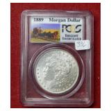 1889 Morgan Silver Dollar PCGS Brilliant UNC