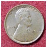 1927 Lincoln Wheat Cent - Red & Brown
