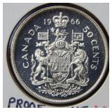 1966 Canada Silver Half Dollar Coin