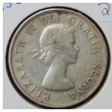 1958 Canada Silver Half Dollar Coin