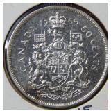 1965 Canada Silver Half Dollar Coin