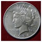 1934 S Peace Silver Dollar