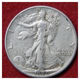1929 D Walking Liberty Silver Half