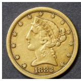 1882 CC $5 Gold Coin