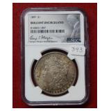 1897 Morgan Silver Dollar NGC BU