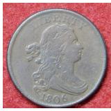 1806 Half Cent - Early Date - Rotated Die