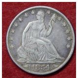 1854 O Seated Liberty Silver Half with Arrows