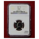 1962 Jefferson Nickel NGC PF67