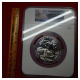 2010 Silver 5oz Yellowstone Quarter NGC GEM UNC