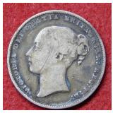 1866 Great Britain Shilling