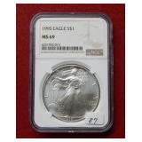 1995 Silver Eagle 1oz NGC MS69