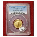2016 W Gold Standing Liberty Quarter PCGS SP69