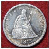 1875 S Seated Liberty Twenty Cent Piece