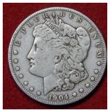 1904 S Morgan Silver Dollar Coin