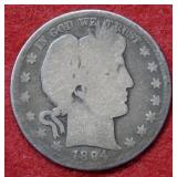 1894 S Barber Silver Half Dollar Coin
